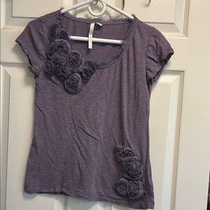 LC Lauren Conrad Purple Floral Blouse